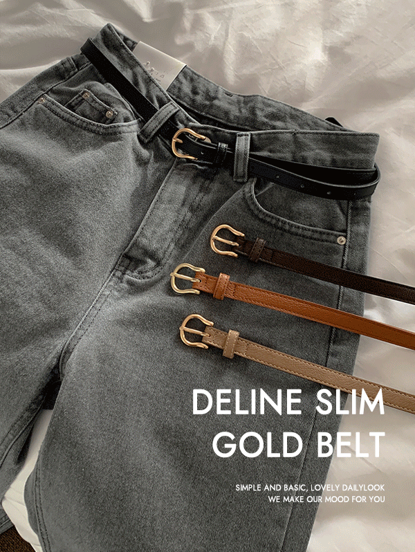 딜라인 슬림 골드 벨트 - belt(4color)로빈유